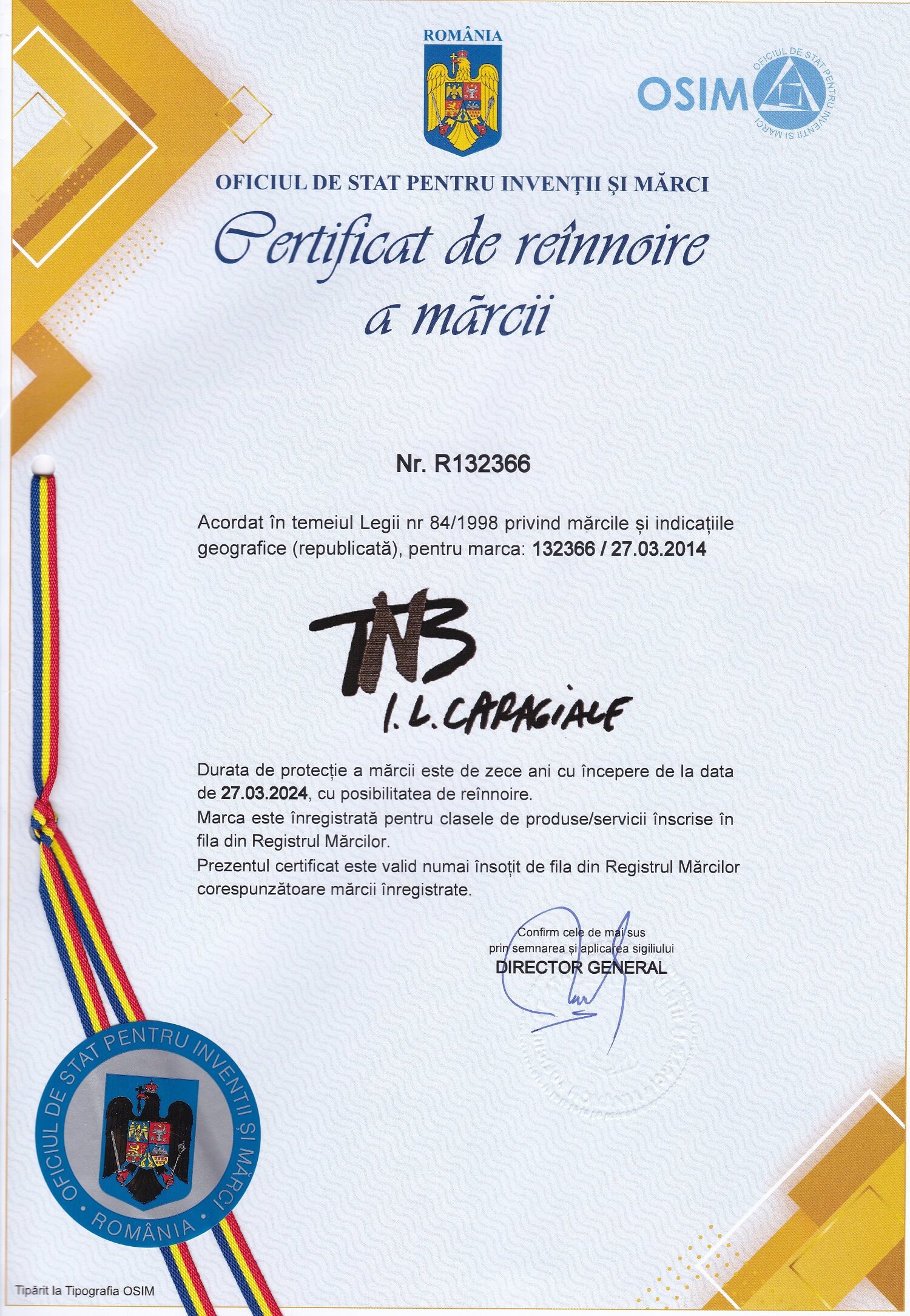 Certificat OSIM 2026